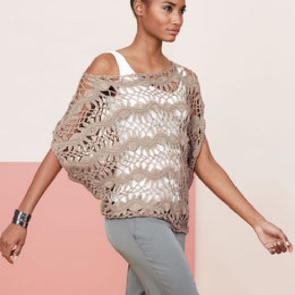 Collection XIIX Other - Collection XIIX Weave Crochet Cover Up Sweater Top